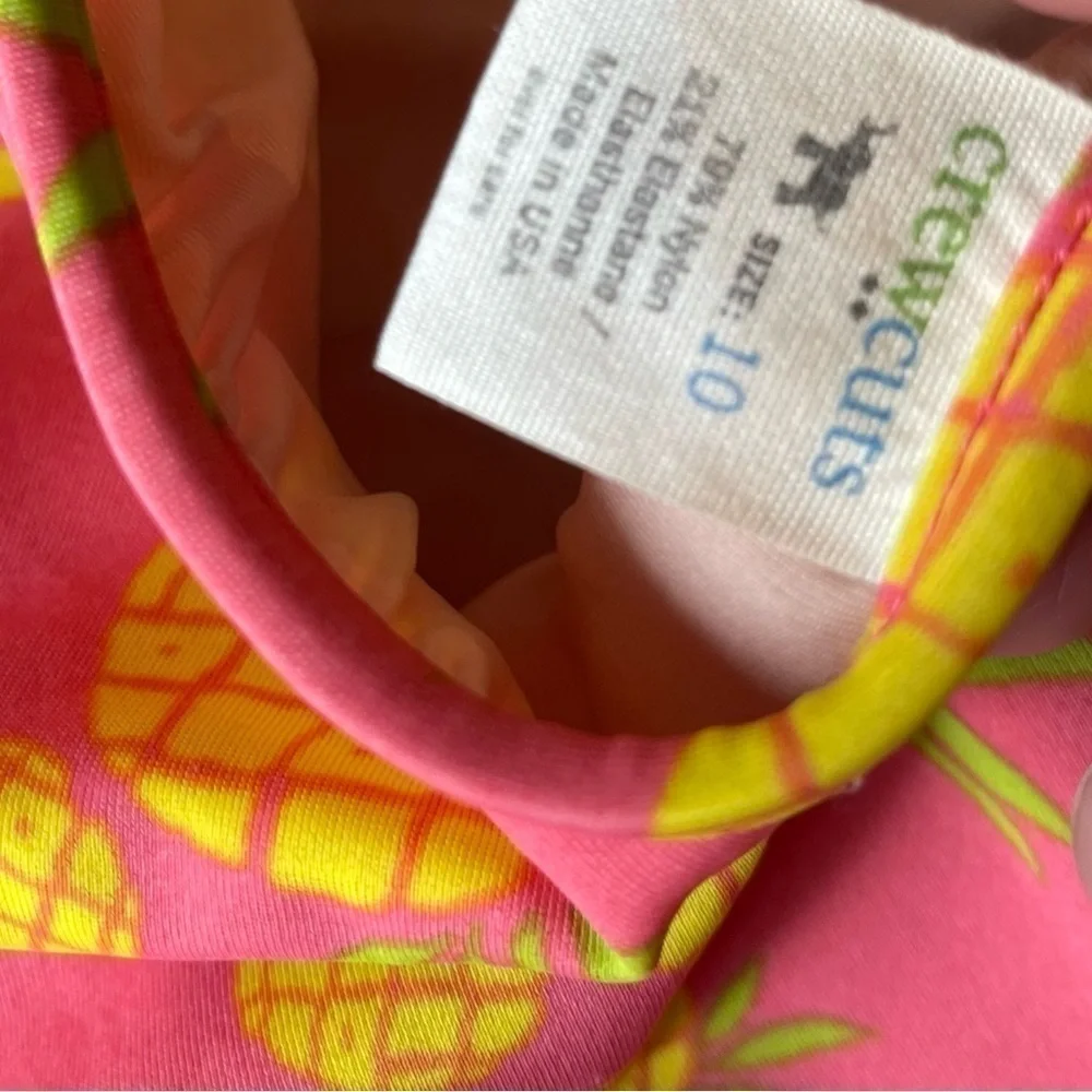 Crewcuts pineapple print‎ swimsuit. Girl size 10